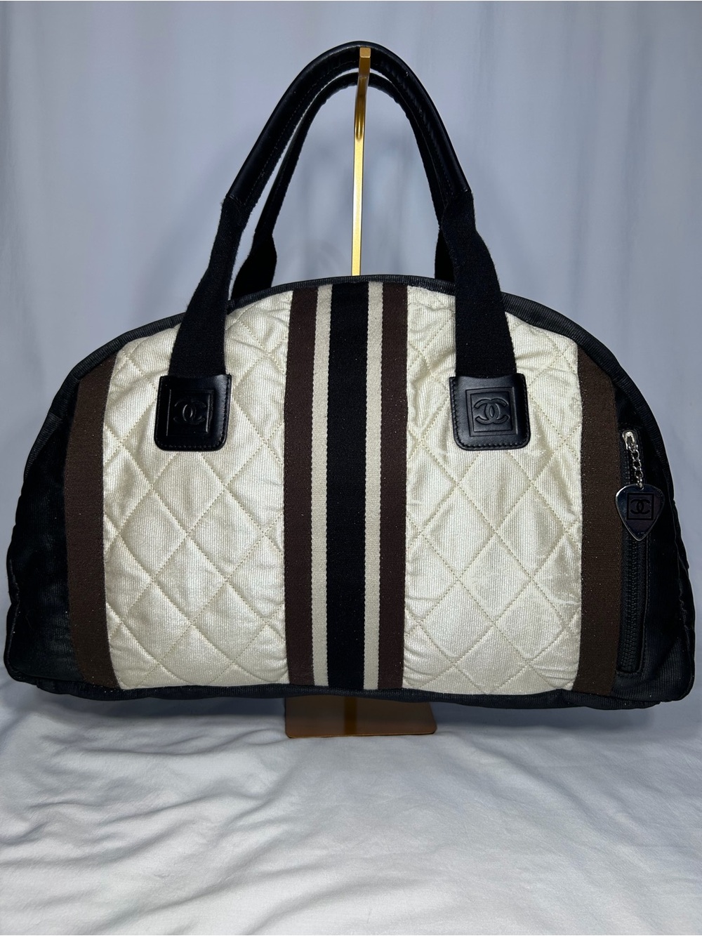 Chanel Sport Line Bowling Bag duffle bag by Karl Lagerfeld early 2000s